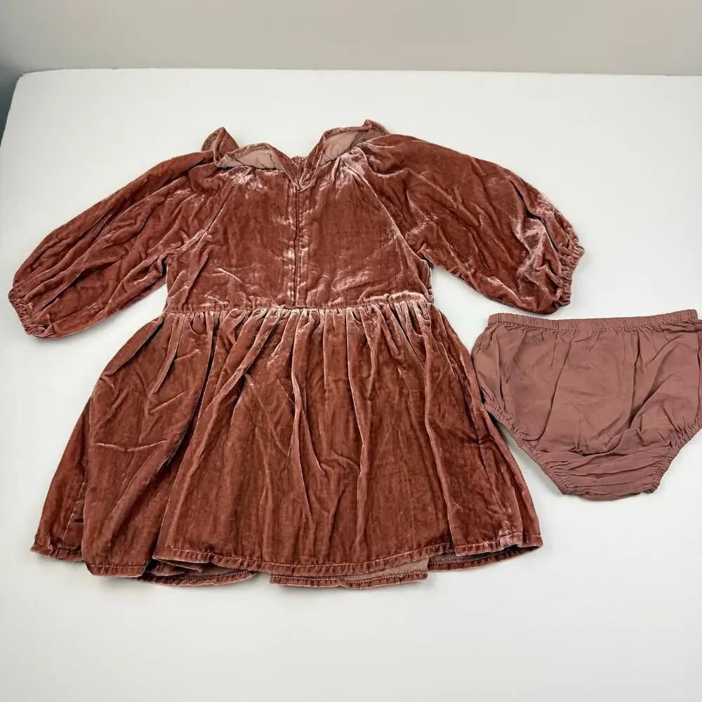 Noralee Pink Velvet Adeline Dress, Size 6